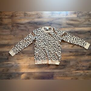 Crewcuts Leopard Print Sweater XL 12-14 J.Crew Reimagined